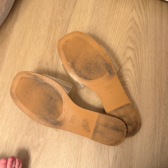 zara embellished vinyl flat sandals - Picture 4 of 4